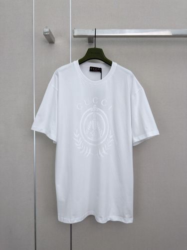 グッチ Tシャツ 偽物 ロゴプリント ユニセックス コットン 半袖Tシャツ ホワイト