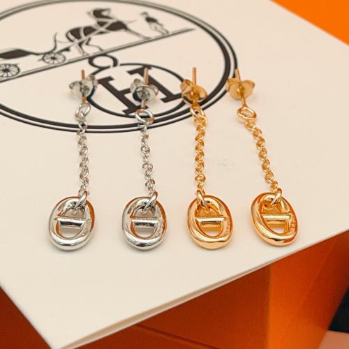 シェーヌ・ダンクル チェーンピアス エルメス イヤリング 偽物 合わせやすい