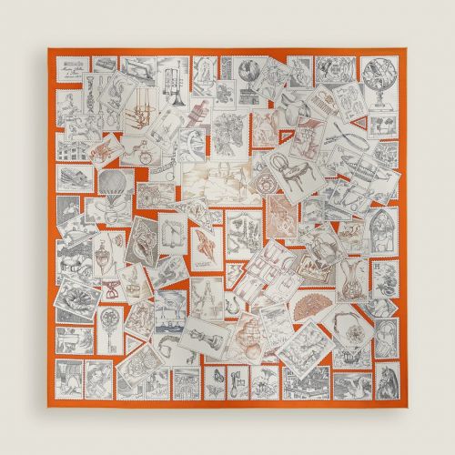 お洒落 上品 カレ 90 フォーブルの切手愛好家 エルメス スカーフ コピー 