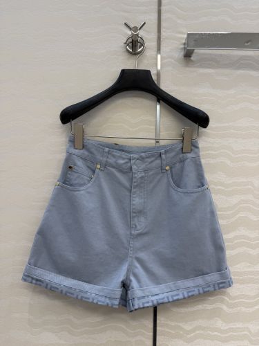 お洒落 デニムショートパンツ フェンディ パンツ コピー ブルー