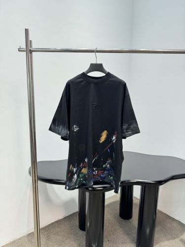 ペイント オーバーサイズ半袖Tシャツ バレンシアガ Tシャツ 偽物 ユニセックス