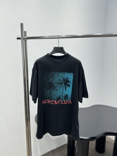 スタイリッシュ プリント 半袖Tシャツ バレンシアガ Tシャツ 偽物 ユニセックス