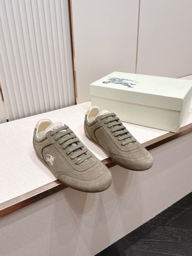シンプル 上品 スエード ナイトランナー スニーカー​ バーバリー スーパーコピー カーキグリーン