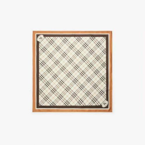 バーバリー スカーフ 偽物 人気 チェック シルクスカーフ 90x90cm