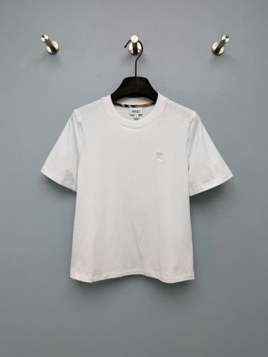 シンプル クルーネック 半袖Tシャツ バーバリー Tシャツ 偽物 コットン ホワイト