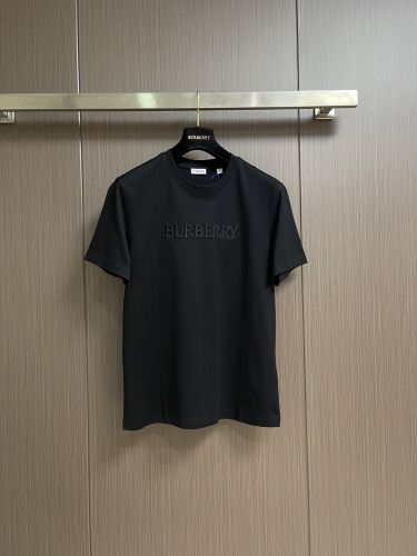 シンプル 洗練された ロゴ コットンTシャツ バーバリー Tシャツ 偽物 ブラック