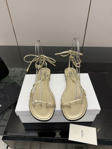 シンプル トリオンフ トングサンダル セリーヌ サンダル コピー ゴールド