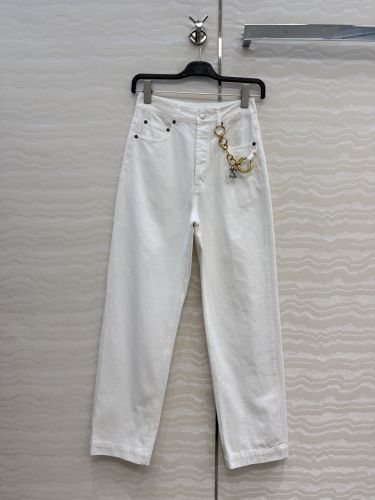 上品 合わせやすい デニムパンツ セリーヌ ジーンズ 偽物 ホワイト
