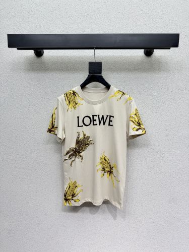 トウモロコシ コットン クルーネック 半袖Tシャツ ロエベ Tシャツ 偽物 