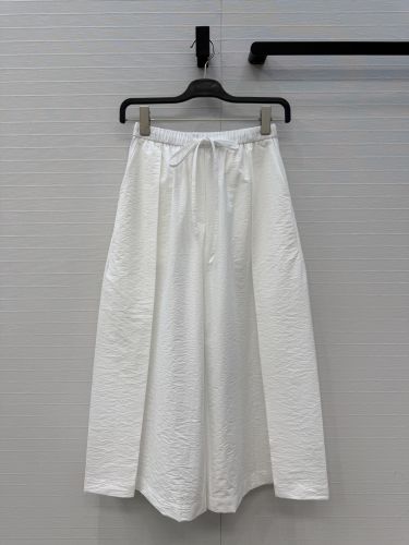 アナグラム コットン ドローストリングワイドパンツ ロエベ パンツ 偽物 ホワイト