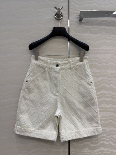 カジュアル 上品 ココビーチ ハーフパンツ シャネル パンツ コピー デニム ホワイト