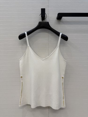 シンプル シルクブレンド ニットキャミソール シャネル ニット コピー ホワイト