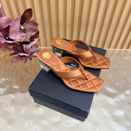 YSL シップ サンダル イヴ・サンローラン スーパーコピー トングサンダル ブラウン