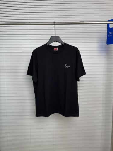 カジュアル 洗練された ロゴ刺繍 半袖Tシャツ ケンゾー Tシャツ コピー ブラック