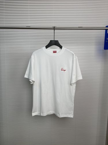 カジュアル 洗練された ロゴ刺繍 半袖Tシャツ ケンゾー Tシャツ コピー ホワイト