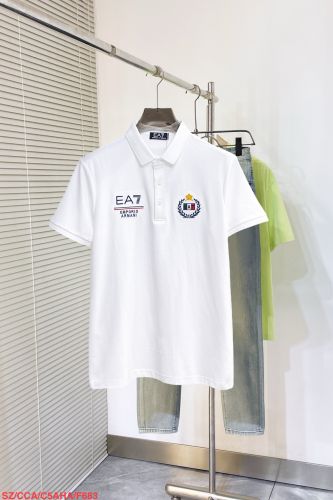 カジュアル 洗練された ロゴ入り ポロシャツ アルマーニ Tシャツ 偽物 ホワイト