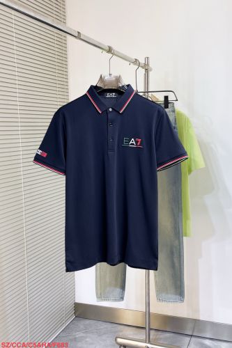カジュアル 半袖 ポロシャツ アルマーニ Tシャツ 偽物 合わせやすい ネイビー