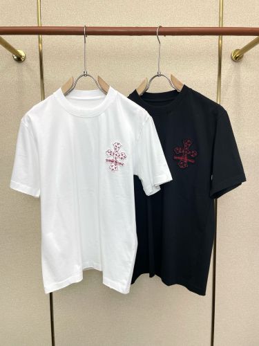 カジュアル スタイリッシュ 半袖Tシャツ クロムハーツ Tシャツ 偽物 クルーネック