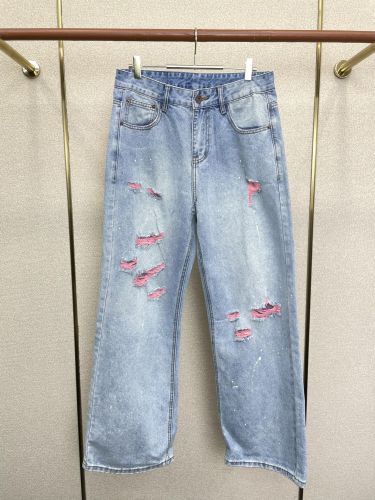 お洒落 ダメージ加工 デニムパンツ クロムハーツ ジーンズ 偽物 合わせやすい
