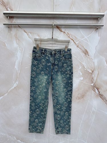 注目される 総柄 デニムパンツ クロムハーツ ジーンズ 偽物 合わせやすい