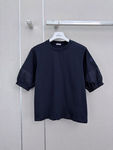 カジュアル 半袖 クルーネック カットソー モンクレール Tシャツ 偽物 ネイビー
