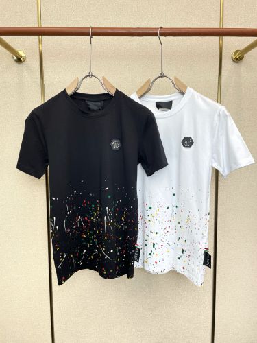 カジュアル 合わせやすい 半袖Tシャツ フィリッププレイン Tシャツ 偽物