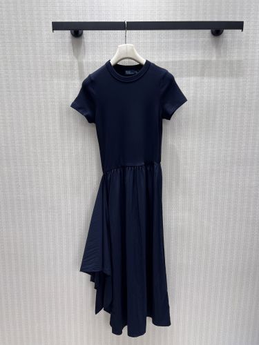 アシンメトリー ドッキングフレアワンピース ラルフローレン ワンピース 偽物 ネイビー