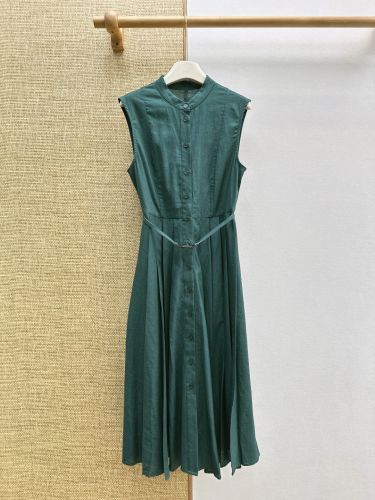 リネンコットン ノースリーブワンピース ラルフローレン ワンピース 偽物 グリーン