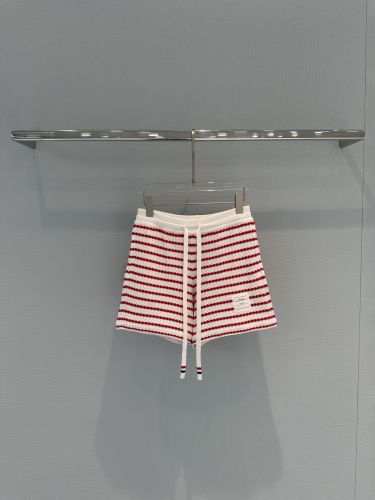 爽やか ボーダー柄 ニット ショートパンツ トムブラウン パンツ 偽物 レッド