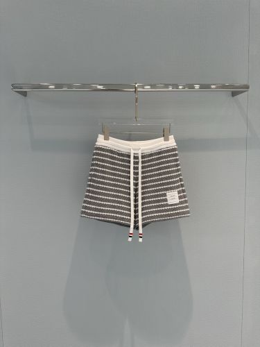 爽やか ボーダー柄 ニット ショートパンツ トムブラウン パンツ 偽物 グレー