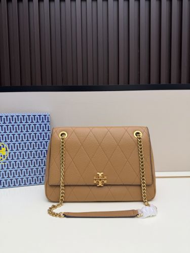 Tory Burch チャーリー キルト ショルダーバッグ トリーバーチ コピー ブラウン