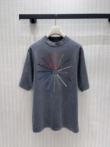 ラインストーン ピンホイール 半袖tシャツ アレキサンダーワング Tシャツ コピー グレー
