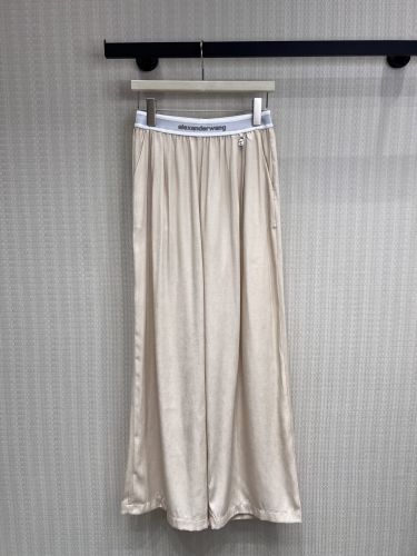ロゴウエスト ワイドパンツ アレキサンダーワング パンツ コピー ベージュ