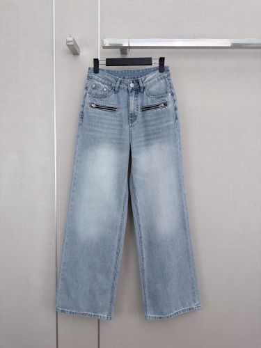 おしゃれ ジップディテール ワイド デニムパンツ アレキサンダーワング ジーンズ コピー