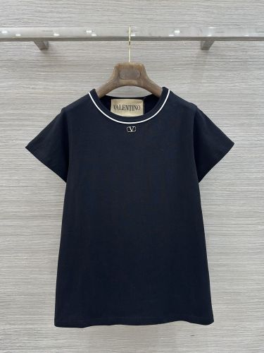カジュアル 洗練された 半袖Tシャツ ヴァレンティノ Tシャツ 偽物 ブラック