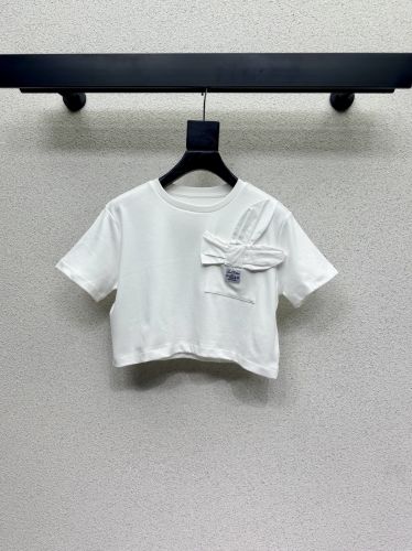 リボンポケットクロップトップ ルイ・ヴィトン Tシャツ コピー コットン