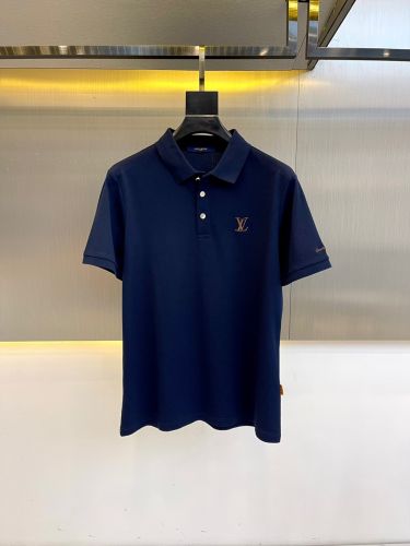 洗練された カジュアル 半袖ポロシャツ ルイ・ヴィトン Tシャツ 偽物 ネイビー