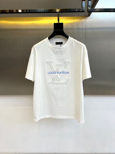 定番 カジュアル ロゴ入り 半袖Tシャツ ルイ・ヴィトン Tシャツ 偽物 ホワイト