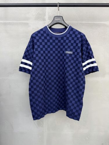 ダミエ テリー テニスTシャツ ルイ・ヴィトン Tシャツ コピー ブルー