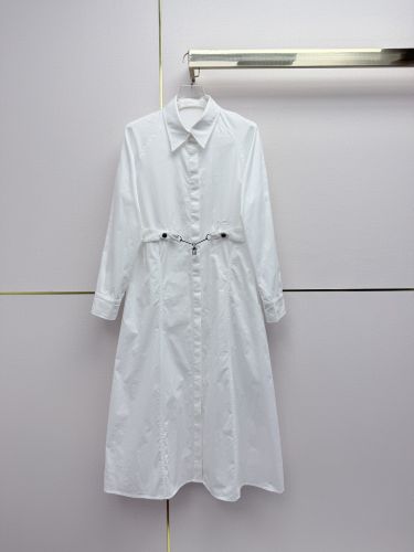 シンプル コットン シャツワンピース エルメス ワンピース 偽物 ホワイト