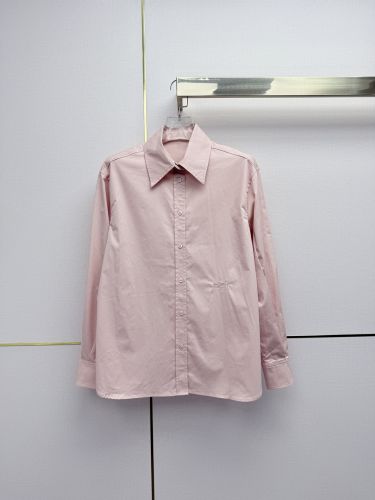 洗練された シンプル コットン 長袖シャツ エルメス シャツ 偽物 ピンク