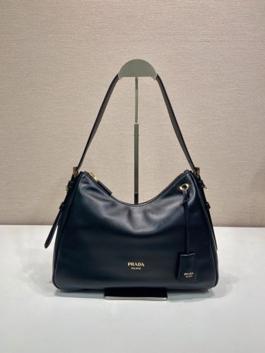 プラダ エメ ミディアム レザー ショルダーバッグ スーパーコピー 1BC301 ブラック