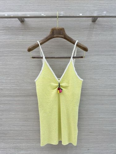 爽やか 可愛い ニットキャミソール プラダ ニット 偽物 合わせやすい イエロー