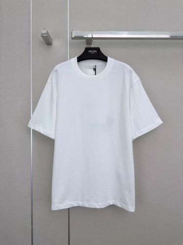 ユニセックス シンプル 半袖Tシャツ プラダ Tシャツ コピー 合わせやすい ホワイト