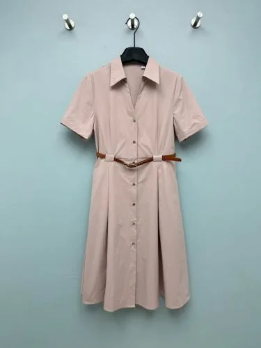 洗練された 上品 半袖シャツワンピース バーバリー ワンピース 偽物 ピンク