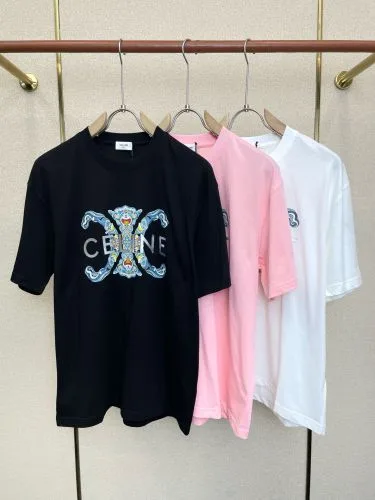 シンプル セリーヌ Tシャツ 偽物 ロゴプリント 半袖Tシャツ クルーネック