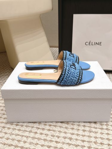 クリスチャン・ディオール サンダル スーパーコピー Dioriviera Dior Woven スライド ブルー