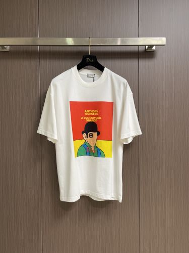 Book Cover プリント 半袖Tシャツ クリスチャン・ディオール Tシャツ コピー ホワイト
