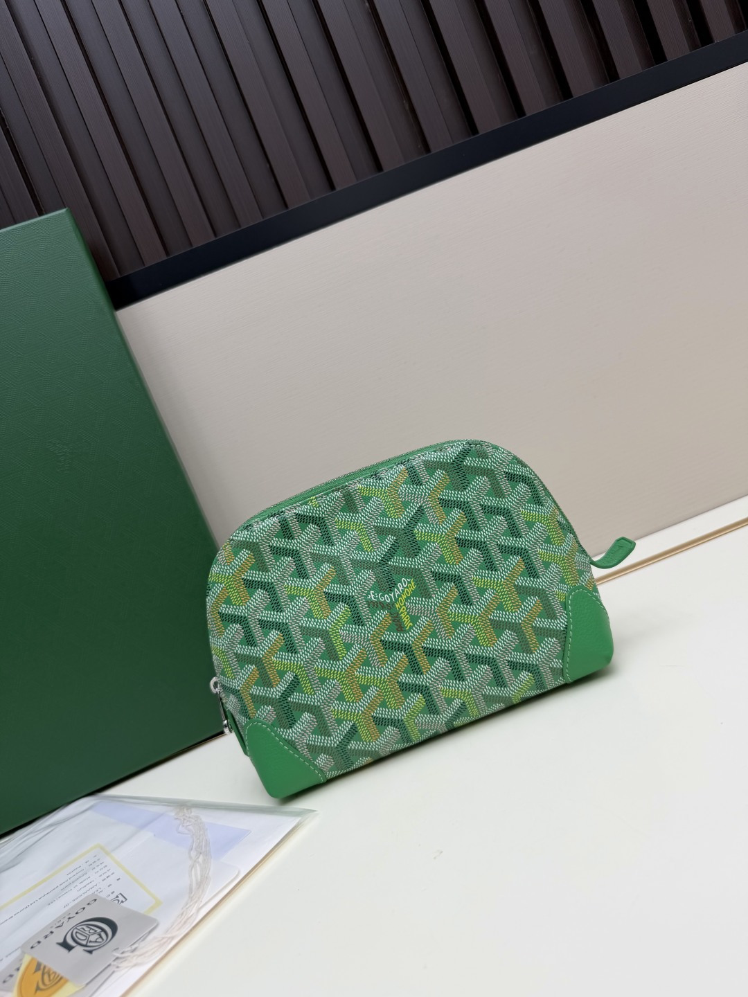GOYARD ゴヤール ヴァンドーム コスメティックポーチ スーパーコピー グリーン