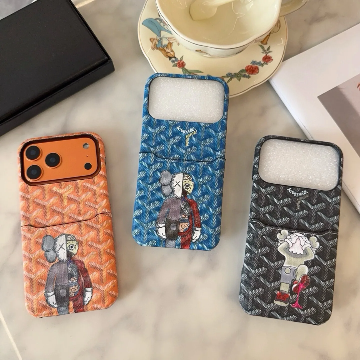 スタイリッシュ ゴヤール アイフォンケース 偽物 ヘリンボーン柄 iPhoneケース